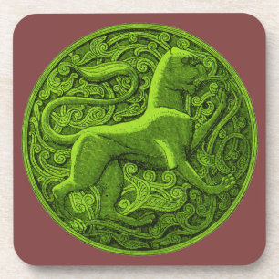Manticore in grün getränkeuntersetzer