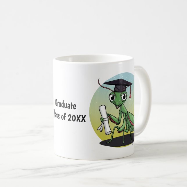 Mantis Abschluss Personalisiert beten Kaffeetasse (VorderseiteRechts)