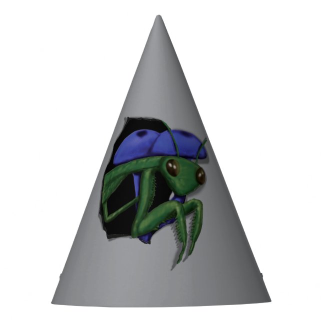 Mantis beten, die sich aus der Hole befreien Partyhütchen (Vorderseite)