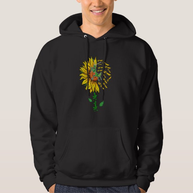 Mantis Mom Cute Sunflower Mantiss Insect Lover Mot Hoodie (Vorderseite)