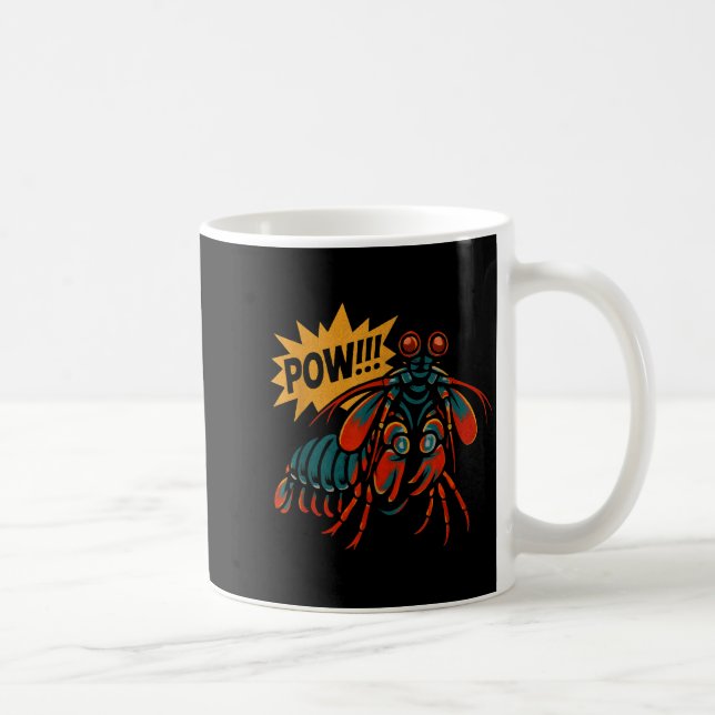 Mantis Shrimp W Punch Funny Ocean Animal  Kaffeetasse (Rechts)