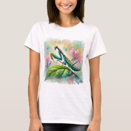 Mantis Watercolor Kunst T-Shirt