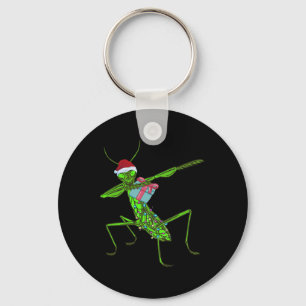 Mantis Xmas Weihnachtsmannmütze Weihnachtsinsekten Schlüsselanhänger