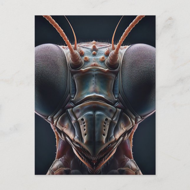 Mantis zu beten, Macro Nah Postkarte (Vorderseite)