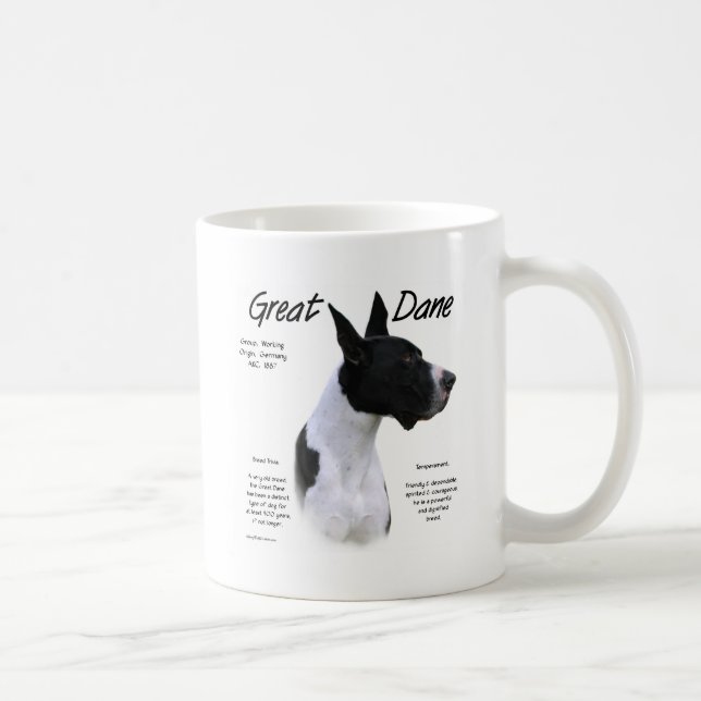 Mantle Great Dane History Design Tasse (Rechts)