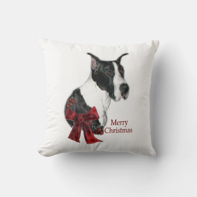 Mantle Great Dane Weihnachten Kissen (Vorderseite)