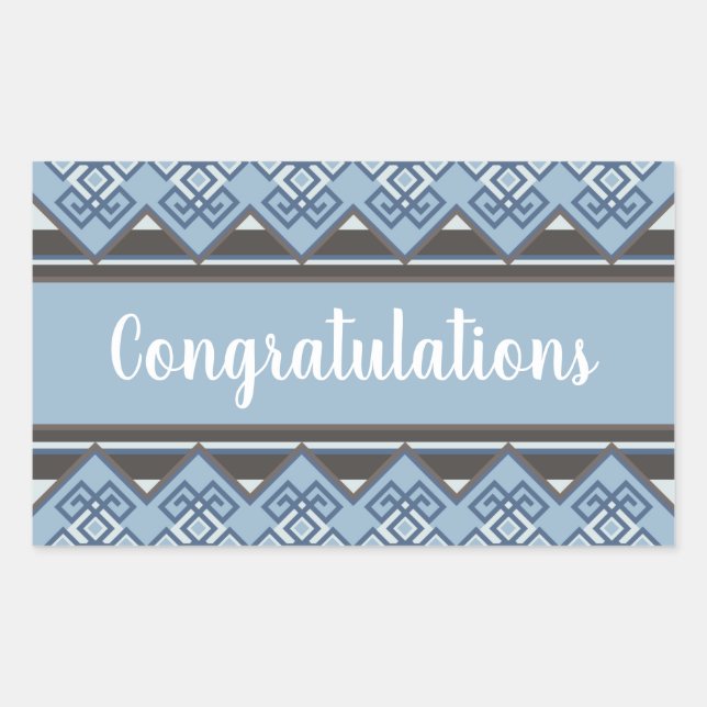 Manto Andino Azul Rechteckiger Aufkleber (Vorderseite)