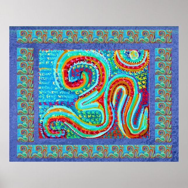 MANTRA: 108 Mal heiliger Hintergrund Poster (Vorne)