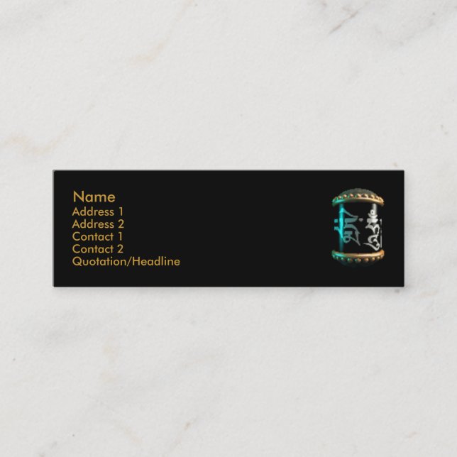 Mantra Business Card Mini Visitenkarte (Vorderseite)