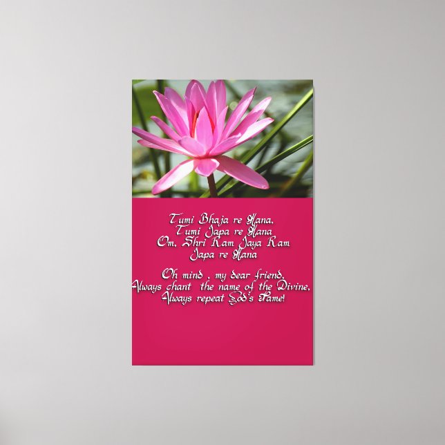 Mantra der Liebe Leinwanddruck (Vorderseite)