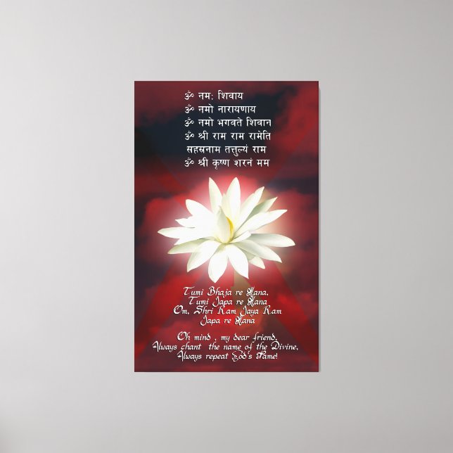 Mantra der Liebe Leinwanddruck (Vorderseite)