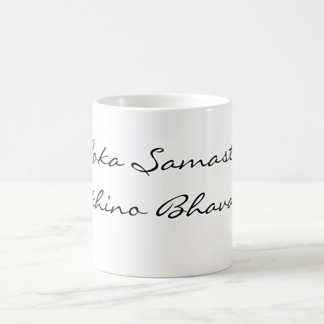 Mantra für den Weltfrieden Tasse (Mittel)