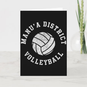 Manua District Volleyball Retro Distressed Team Vb Karte
