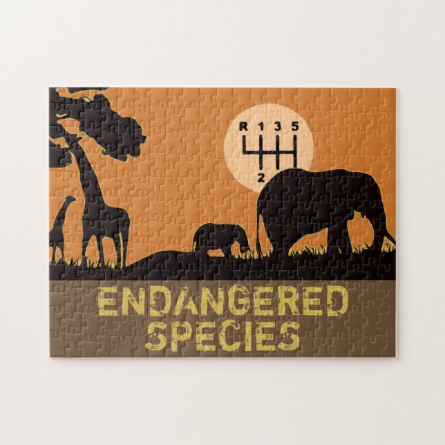 MANUAL - gefährdet Puzzle (Horizontal)