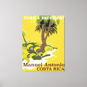 Manuel Antonio, Costa Rica Vintage-Reiseplakat Leinwanddruck