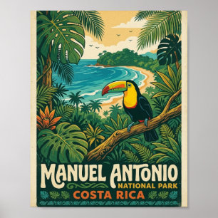 Manuel Antonio Nationalpark Costa Rica Vintage Bis Poster