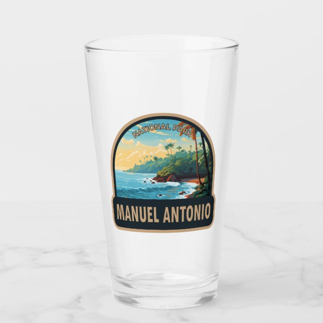 Manuel Antonio Nationalpark Reisen Vintag Glas (Vorderseite)