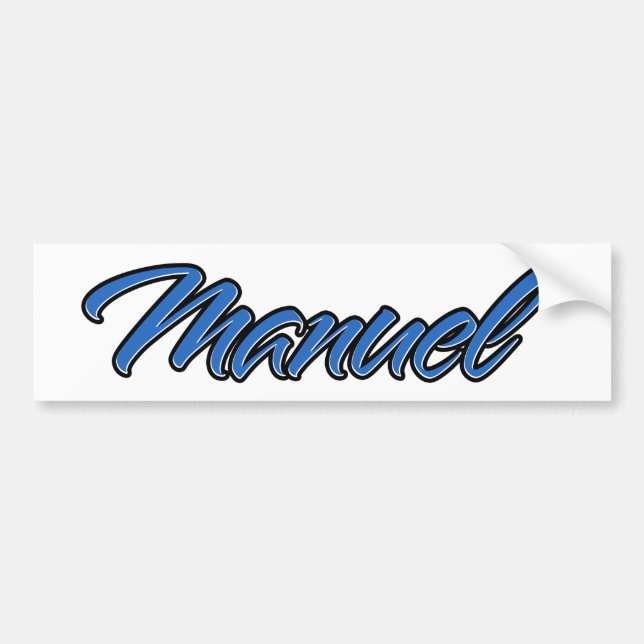 Manuel Name blue Aufkleber Sticker Autoaufkleber (Vorne)