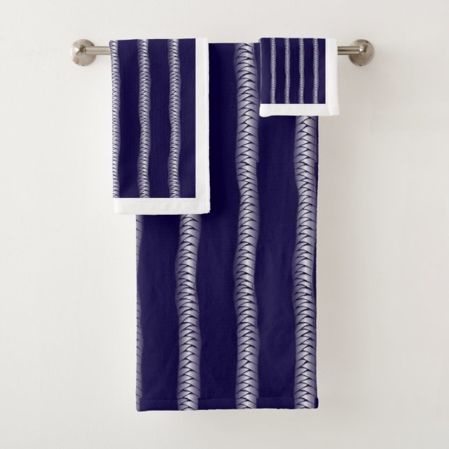 Manuell Gezeichnet Muster für Braid-Doodle-Muster  Badhandtuch Set (Insitu)