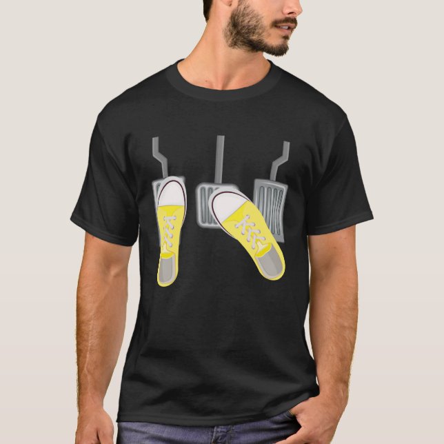 Manuelle Kfz-Pedale Stick Shift Gearbox Car Racing T-Shirt (Vorderseite)