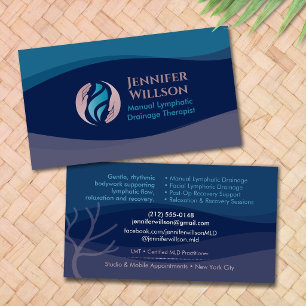 Manuelle Lymphdrainage-Therapeut Abstract Flow Visitenkarte