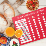 Manuelle Routine-Checkliste Editor benutzerdefinie Notizblock<br><div class="desc">Passen Sie sich mit der Morgenroutine Ihres Kindes oder Ihres Kindes an. Ändern Sie die Hintergrundfarbe, um Ihren Geschmack Anzug. Für Kinder können Sie Sternaufkleber verwenden, um jeden Kreis zu markieren, während sie sich in der Gewohnheit ihrer Morgenroutine befinden. Fett alle Caps Text leicht für junge Leser zu lesen. Klicken...</div>