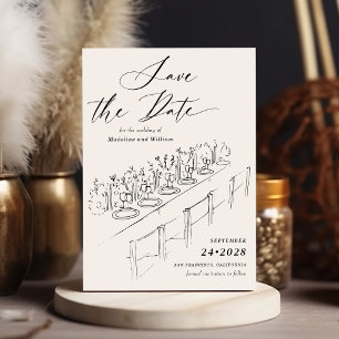 Manuelle Tabelleneinstellung Save the Date Einladung