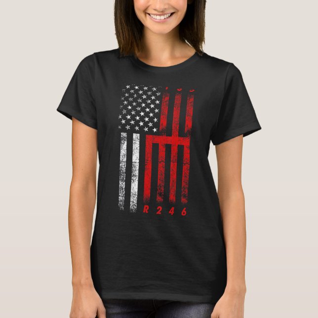 Manuelle Umschaltung der US-Flagge T-Shirt (Vorderseite)