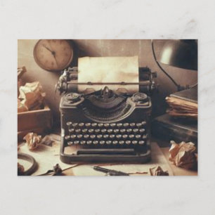 Manuelle Vintage Antike Schreibmaschine Braun Sepi Postkarte