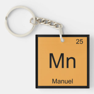 Manueller Name Chemie Element Periodensystem Schlüsselanhänger