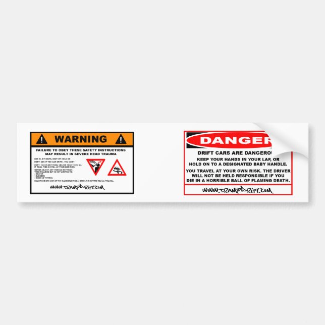 Manufacturers_warning Autoaufkleber (Vorne)