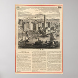 Manufaktur von Clarks Ontario-Spulen-Baumwolle Poster