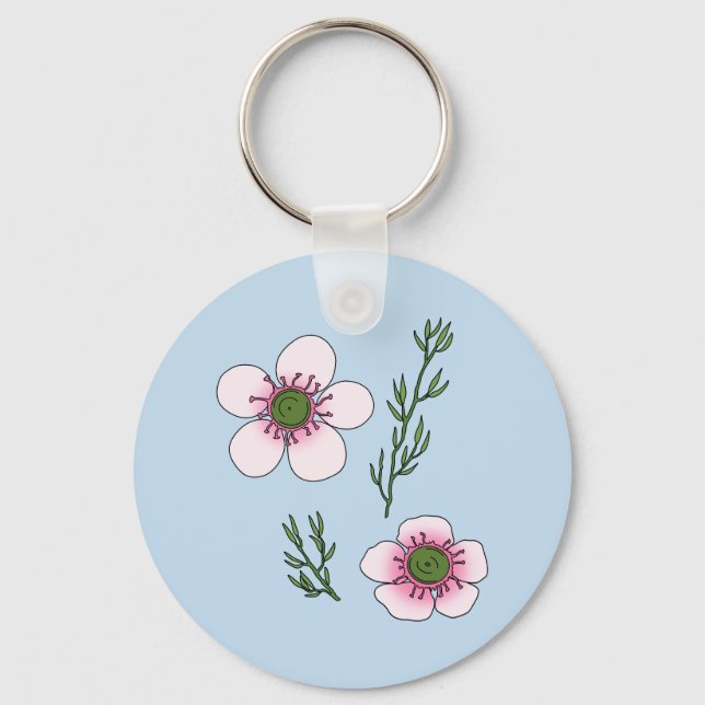 Manuka-Blume Schlüsselanhänger (Vorderseite)