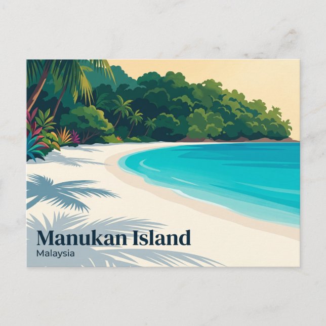 Manukan-Insel Malaysia Postkarte (Vorderseite)