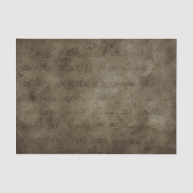 Manuskript für Pergamentpapier aus ausgeblendetem  Seidenpapier (Vorderseite)