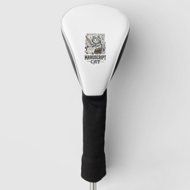 Manuskript Katze Mittelalterliche Manuskript Vinta Golf Headcover (Vorderseite)