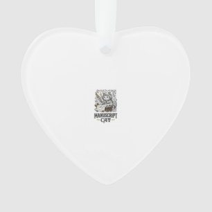 Manuskript Katze Mittelalterliche Manuskript Vinta Ornament