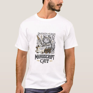 Manuskript Katze Mittelalterliche Manuskript Vinta T-Shirt
