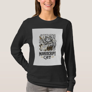 Manuskript Katze Mittelalterliche Manuskript Vinta T-Shirt