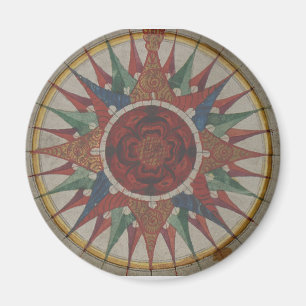 Manuskript-Kompass-Rose Magnet