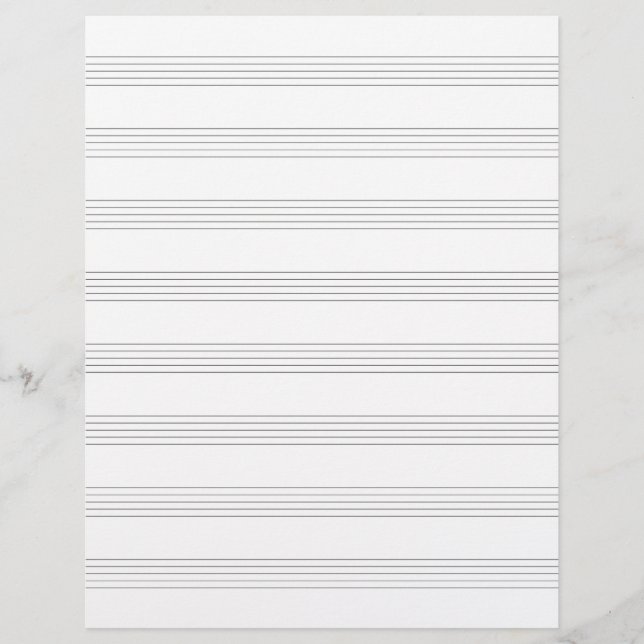 Manuskript Paper Music Staffs Composer Songwriter Briefbogen (Vorderseite)