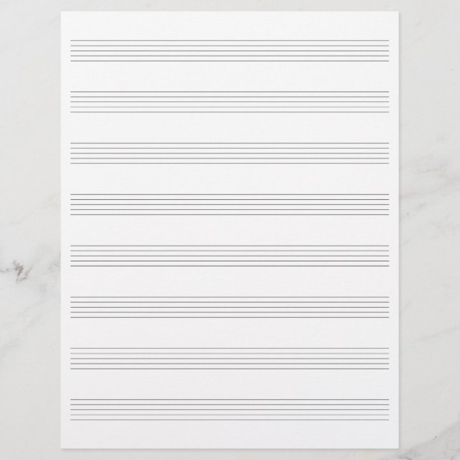 Manuskript Paper Music Staffs Composer Songwriter Briefbogen (Vorderseite)
