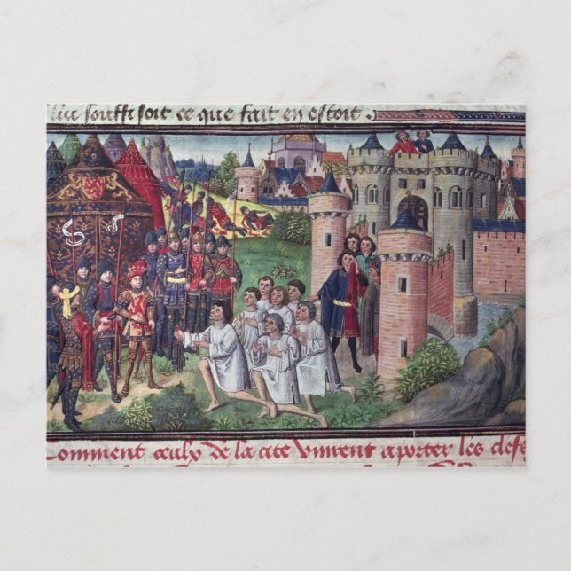 Manuskript von Jean Vauquelin Postkarte (Vorderseite)