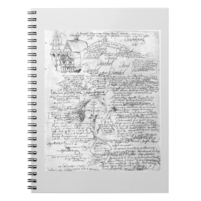 Manuskriptseite, Fyodor Dostojewskis Roman Dämonen Notizblock (Vorderseite)