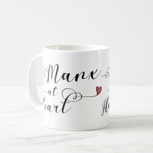Manx at Heart Tasse, Isle of Man Tasse (Vorderseite Links)