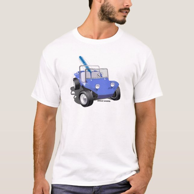 Manx Blue mit Surfboard T-Shirt (Vorderseite)