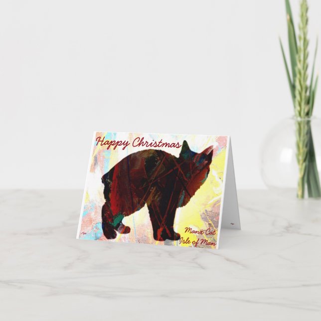 Manx Cat Greetings Cards Feiertagskarte (Vorderseite)