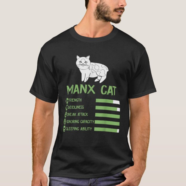 Manx Cat Shirt Niedlich Manx Cat T Shirt (Vorderseite)