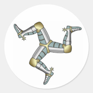 Manx Three Legs of Man Runder Aufkleber