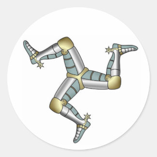 Manx Three Legs of Man Runder Aufkleber